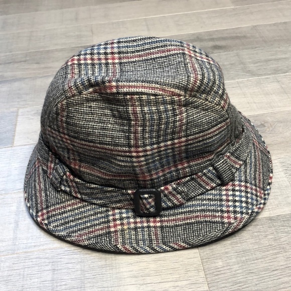 Men’s 7 ¼ 100% wool plaid vintage bucket hat - Picture 4 of 7